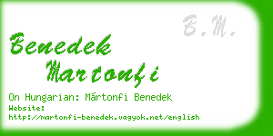 benedek martonfi business card